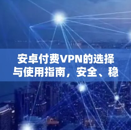 安卓付费VPN的选择与使用指南，安全、稳定与性价比的平衡